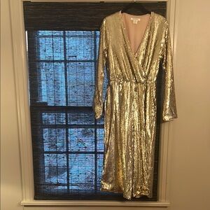 Gold sequin jumpsuit